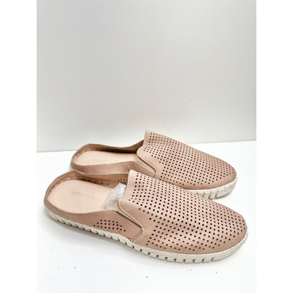 Harmony Balance Mules Womens Size 8 Vegan Leather PU Perforated Slip‎ On Shoes